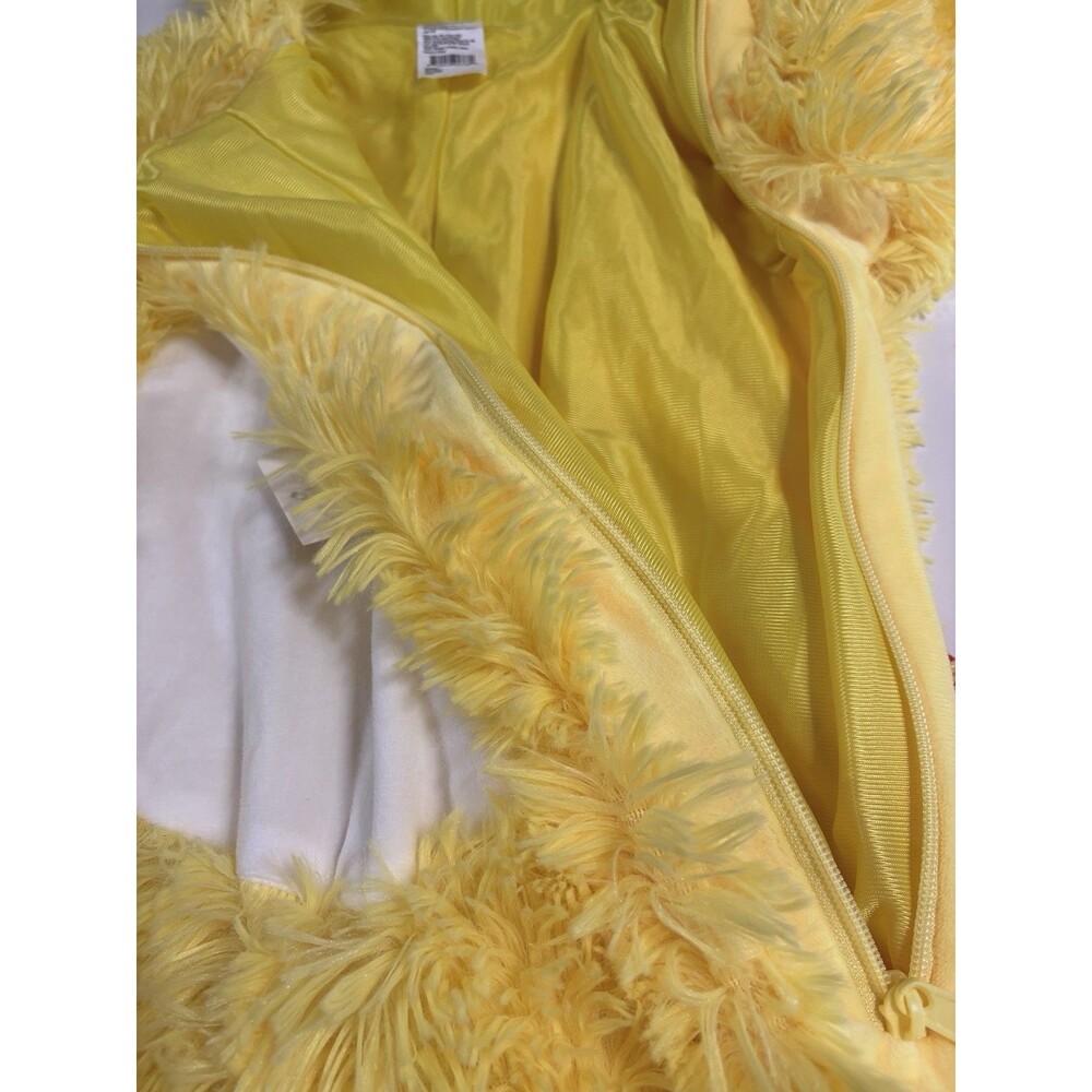 Toddler Chicken Halloween Yellow Plush One Piece Jumpsuit W/ Hood & Tail 4-5 Yrs - Picture 7 of 9
